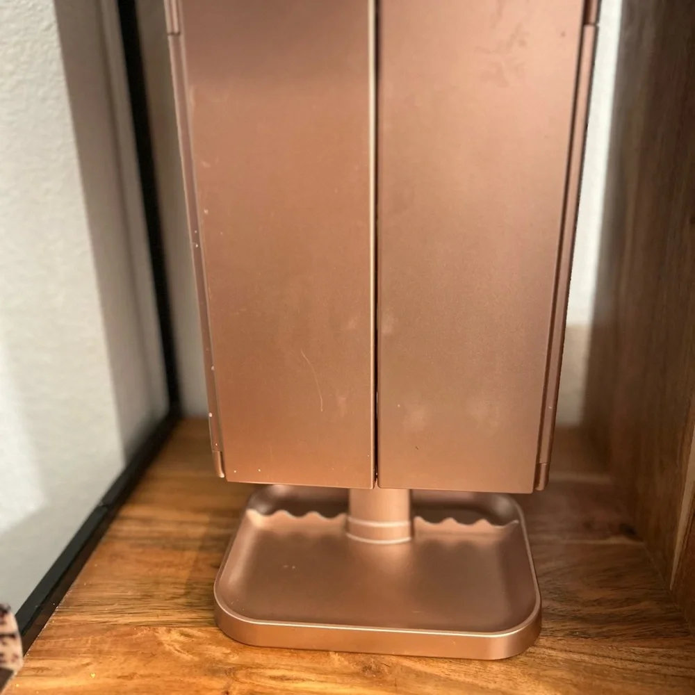 Tri-Fold Vanity Mirror with LED Lights